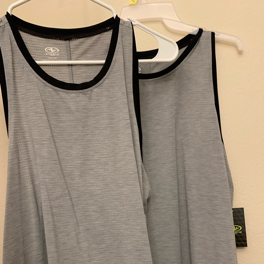 Set of 2 Athletic Works Gray Active Tank Tops - 1 NWT & 1 NWOT